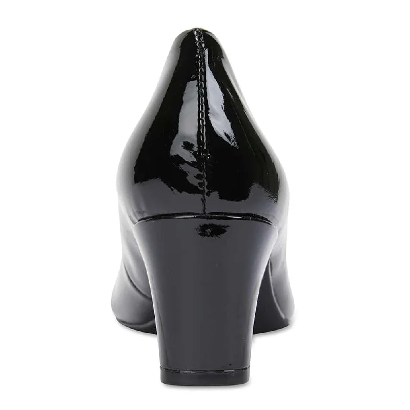 Nicole Heel in Black Patent