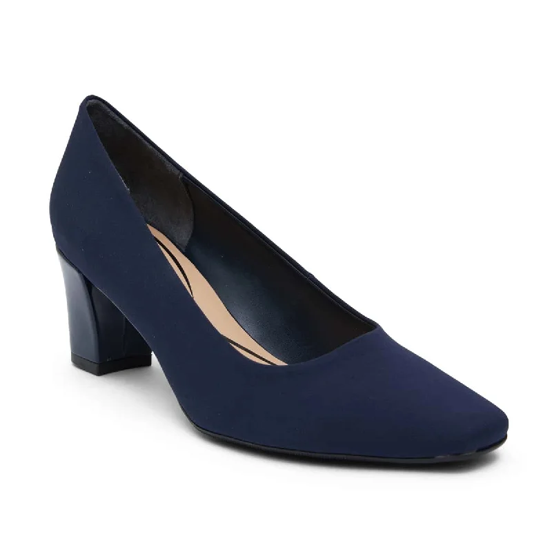 Nicole Heel in Navy Fabric