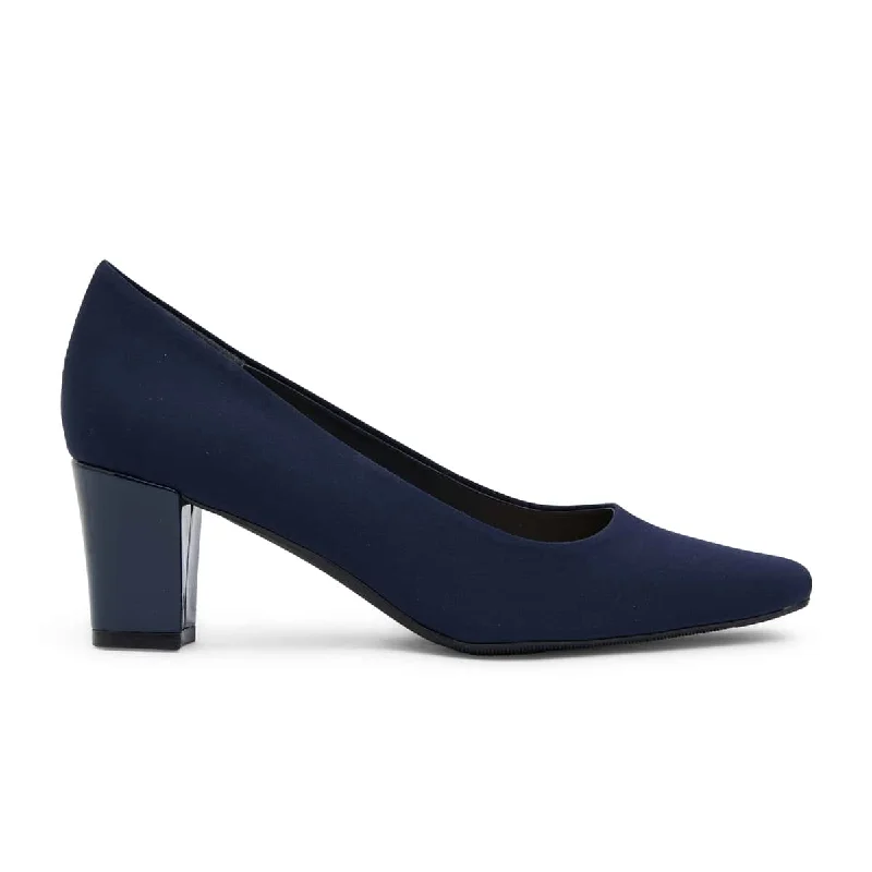 Nicole Heel in Navy Fabric