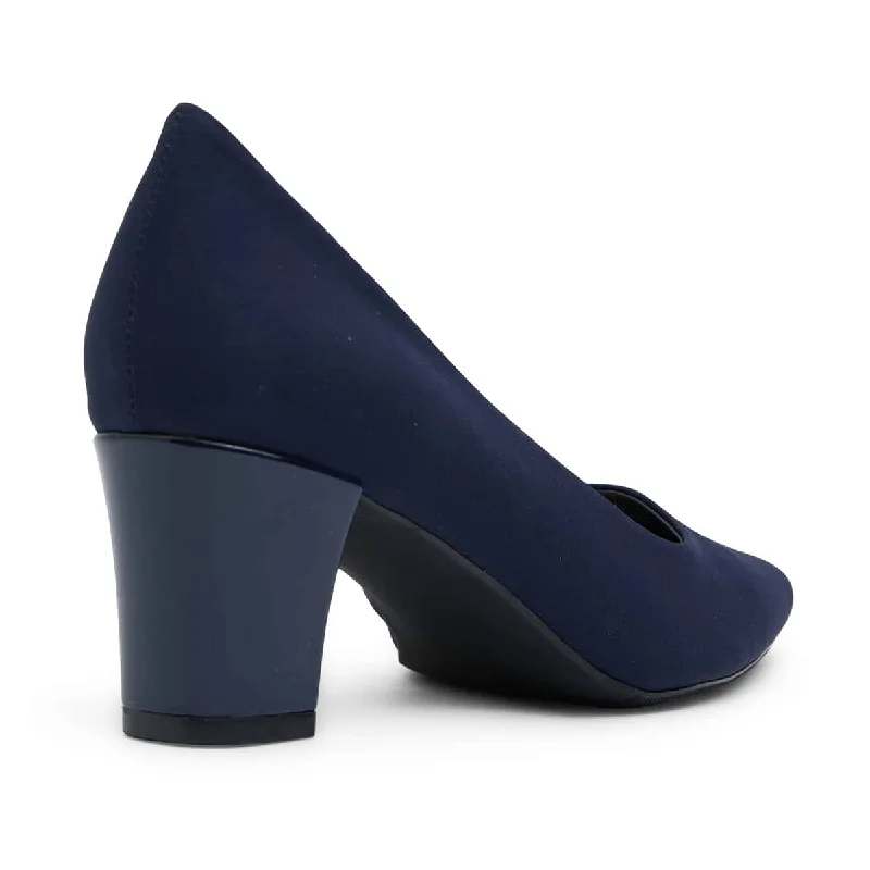 Nicole Heel in Navy Fabric