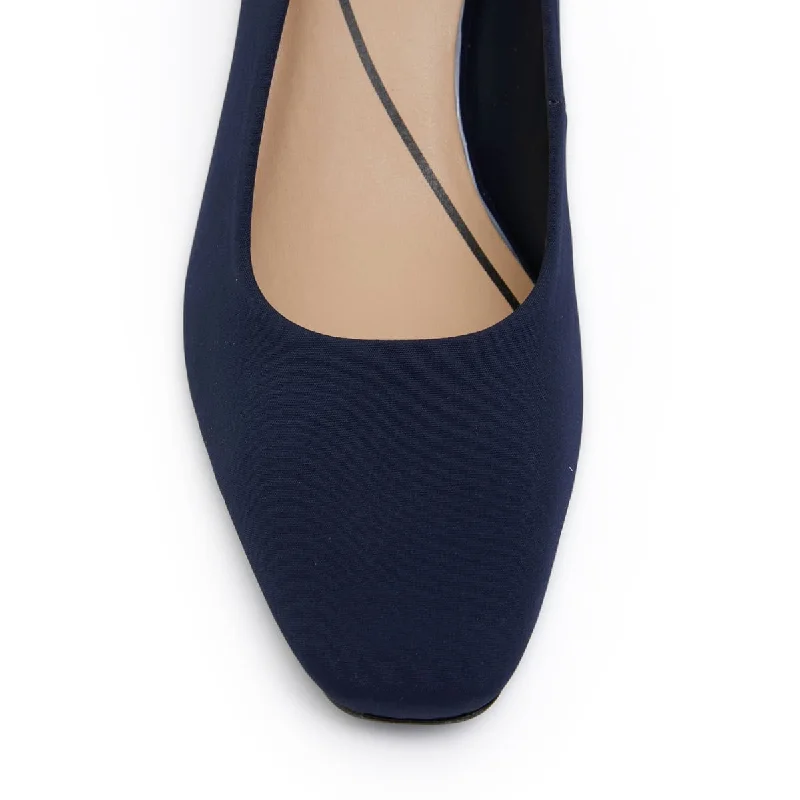 Nicole Heel in Navy Fabric