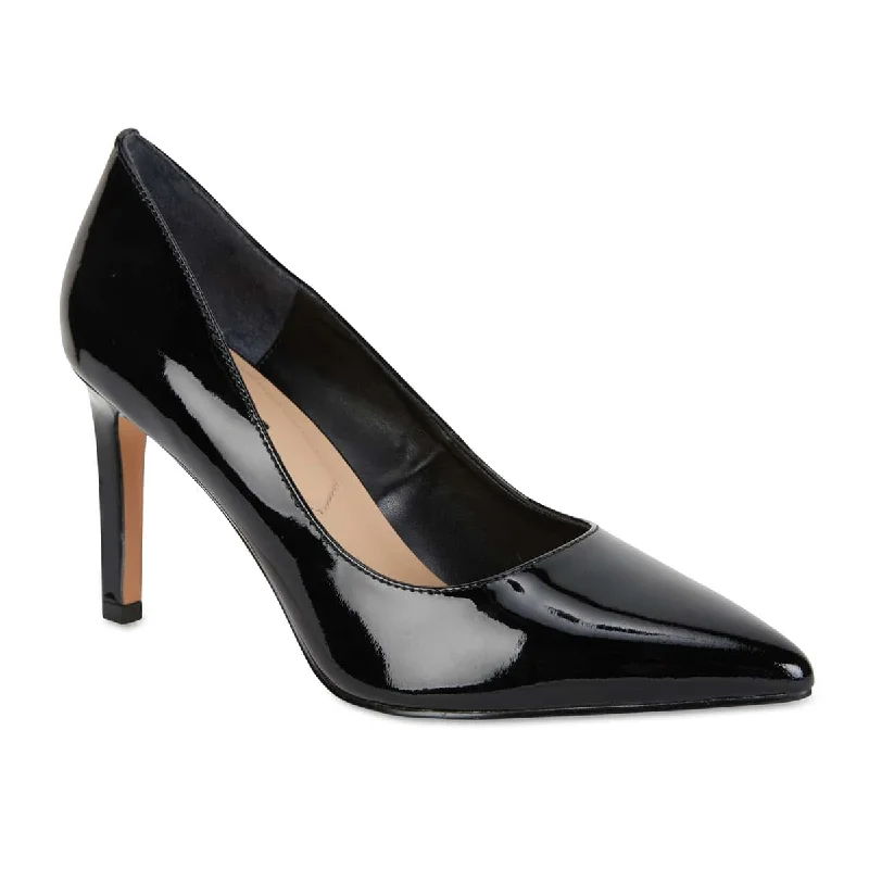 Octavia Heel in Black Patent