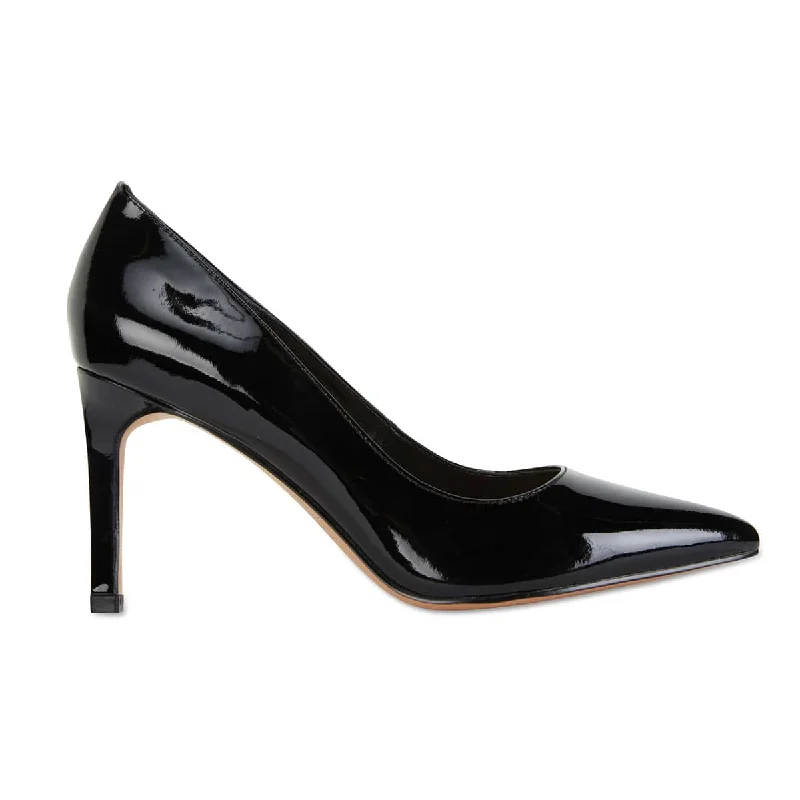 Octavia Heel in Black Patent