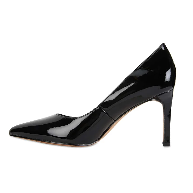 Octavia Heel in Black Patent