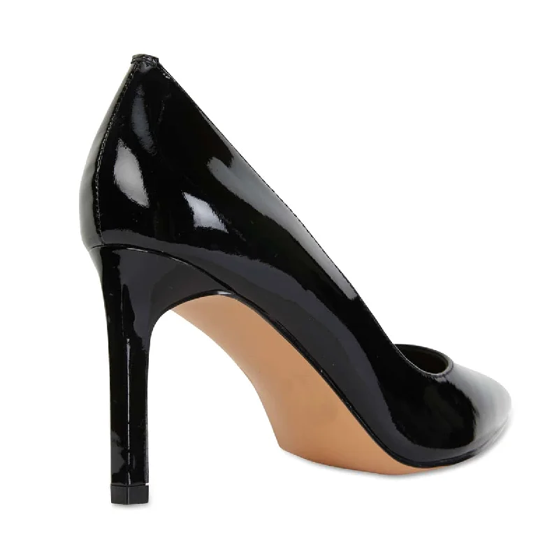 Octavia Heel in Black Patent