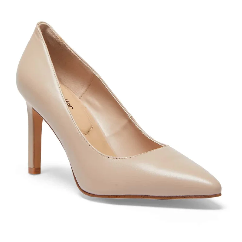 Octavia Heel in Blush Leather