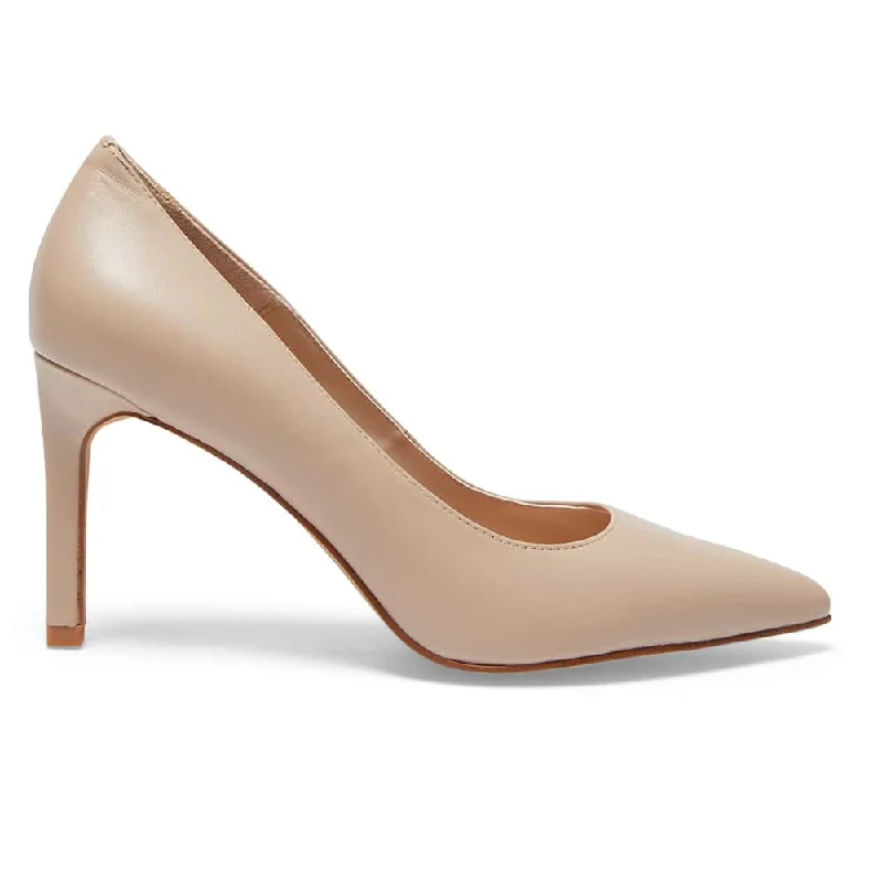 Octavia Heel in Blush Leather