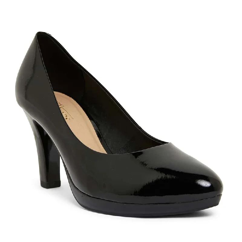 Opera Heel in Black Patent