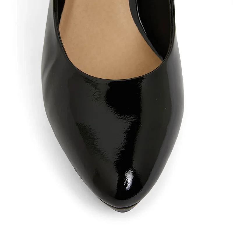 Opera Heel in Black Patent