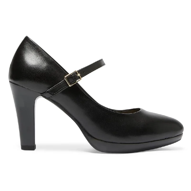 Otis Heel in Black Leather