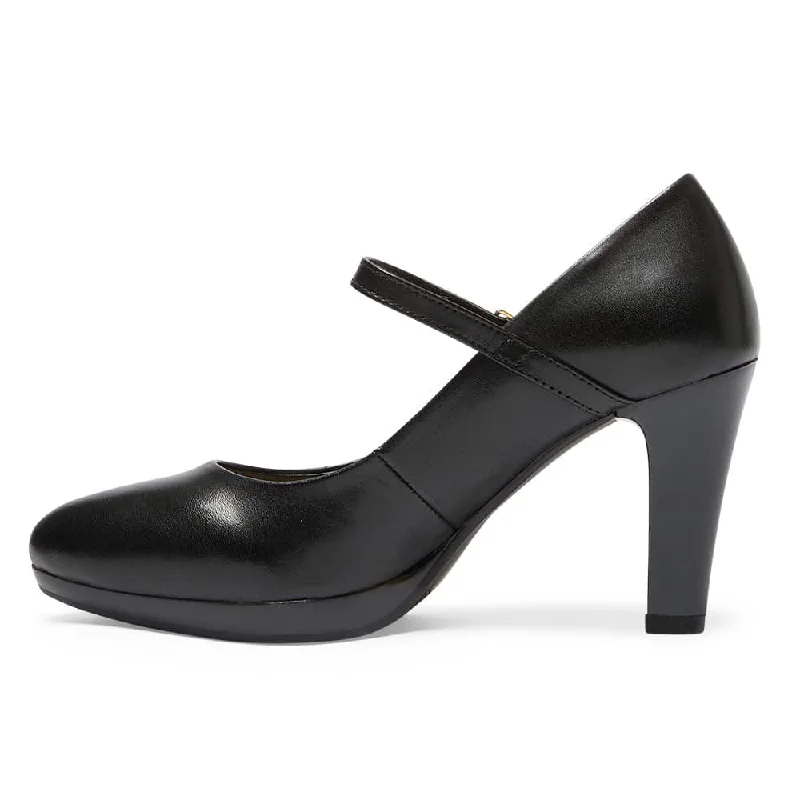 Otis Heel in Black Leather