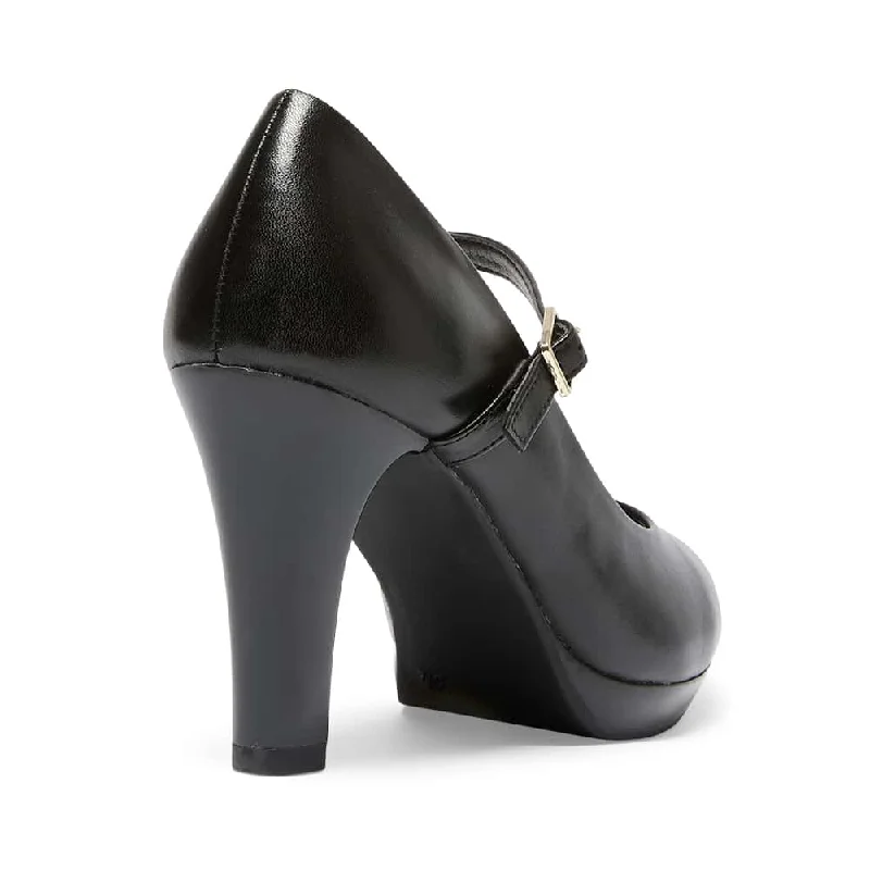 Otis Heel in Black Leather