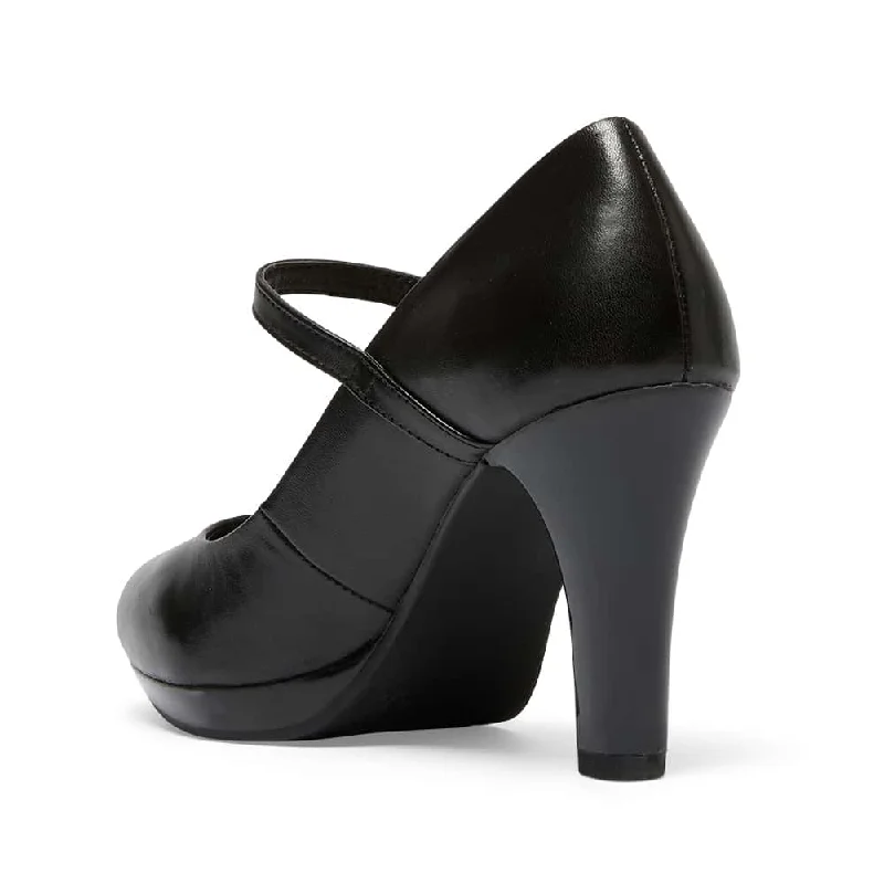 Otis Heel in Black Leather