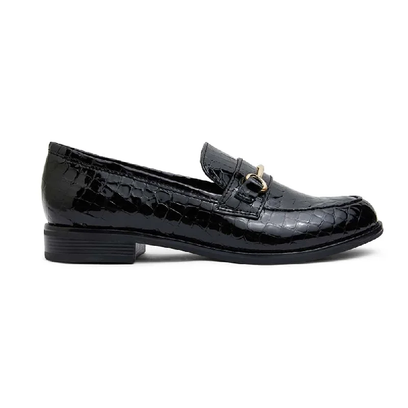 Paragon Loafer in Black Croc