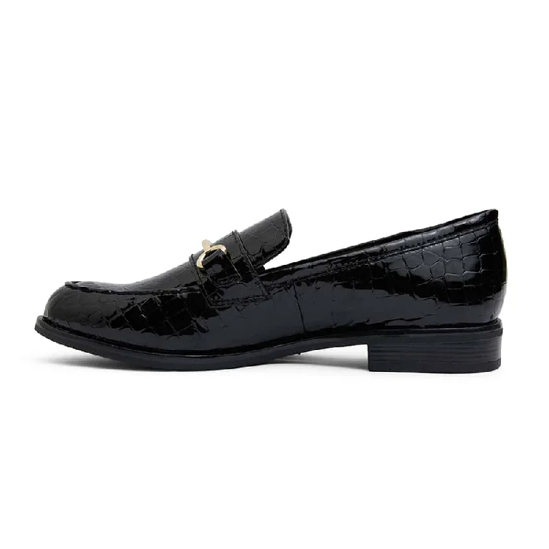 Paragon Loafer in Black Croc