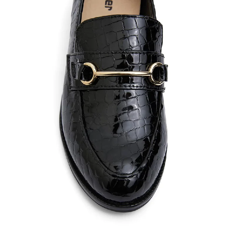 Paragon Loafer in Black Croc