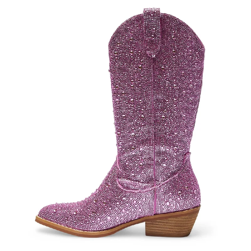 Parton Boot in Pink Rhinestone