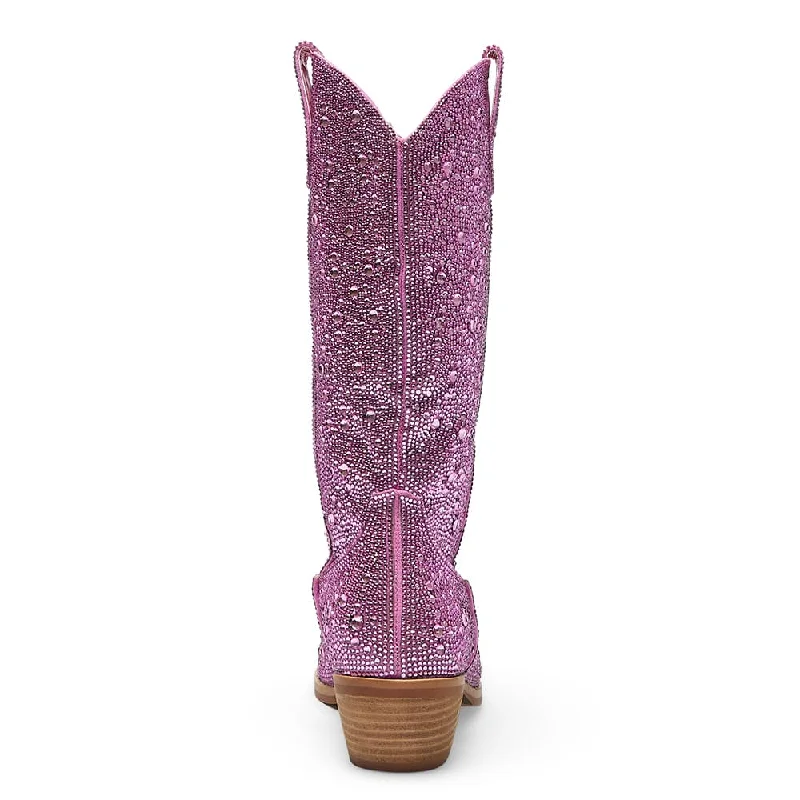 Parton Boot in Pink Rhinestone