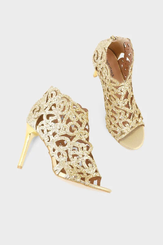 Party Wear Sandal I23648-Golden