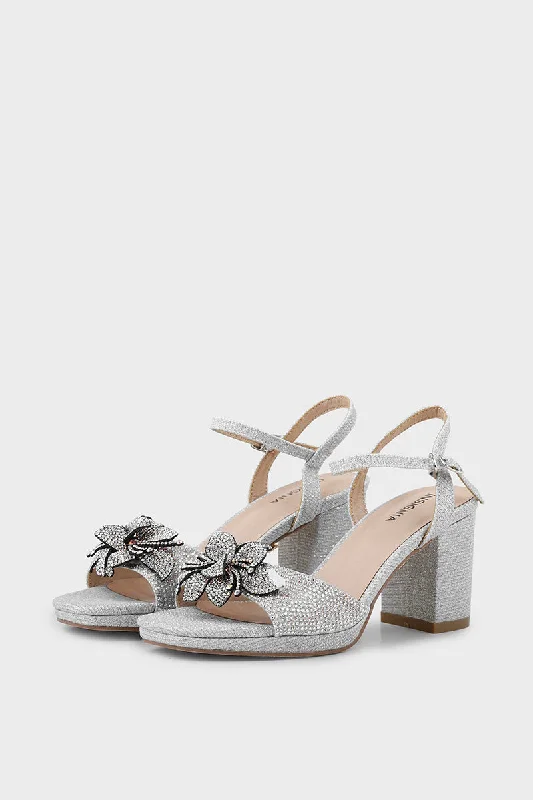 Party Wear Sandal I23708-Silver