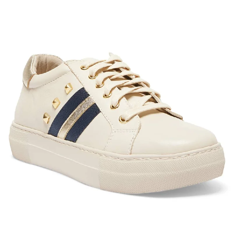 Portia Sneaker in Ivory Nappa Leather