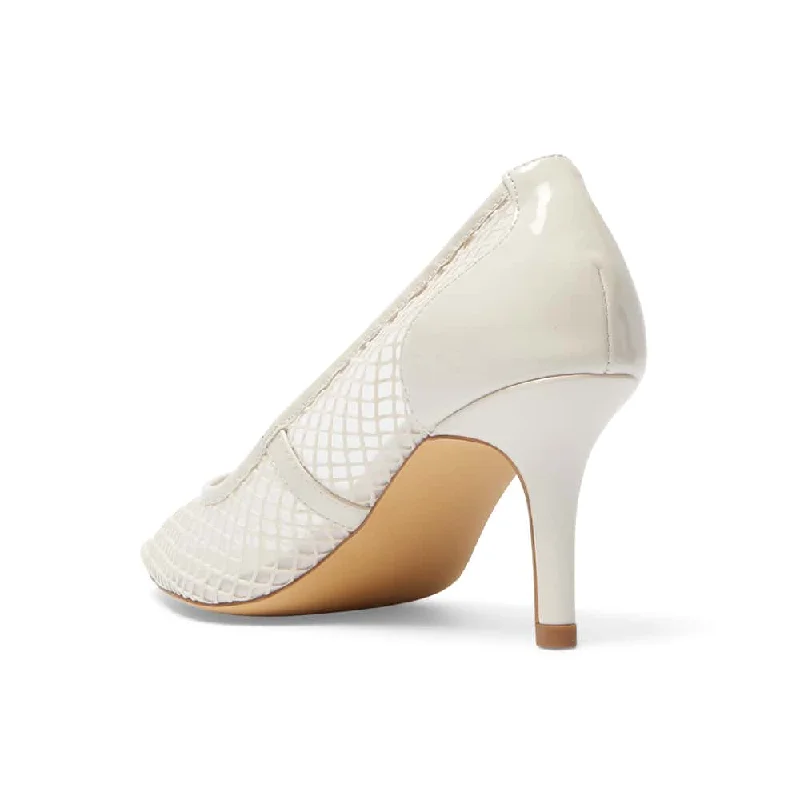 Province Heel in Cream Mesh