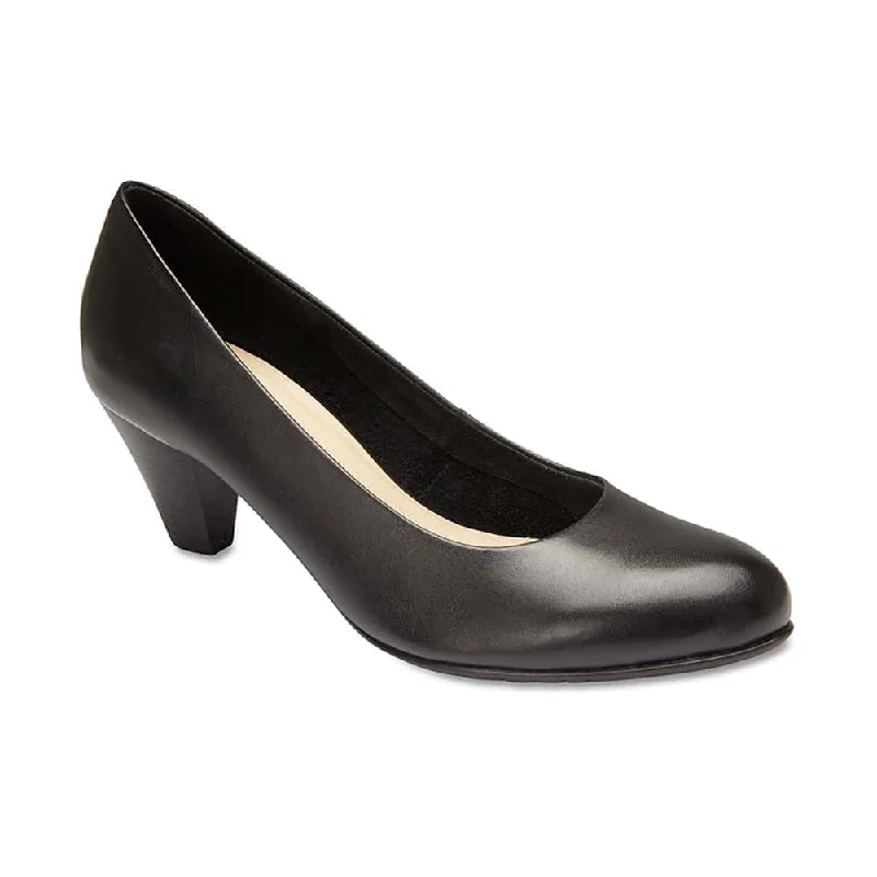 Ragley Heel in Black Leather