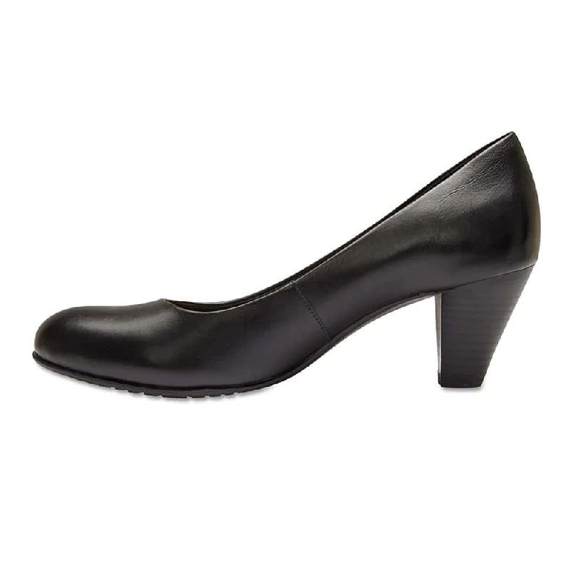 Ragley Heel in Black Leather