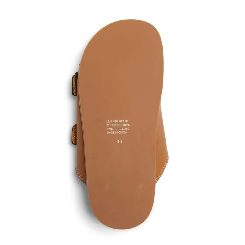 Rascal Slide in Tan Leather