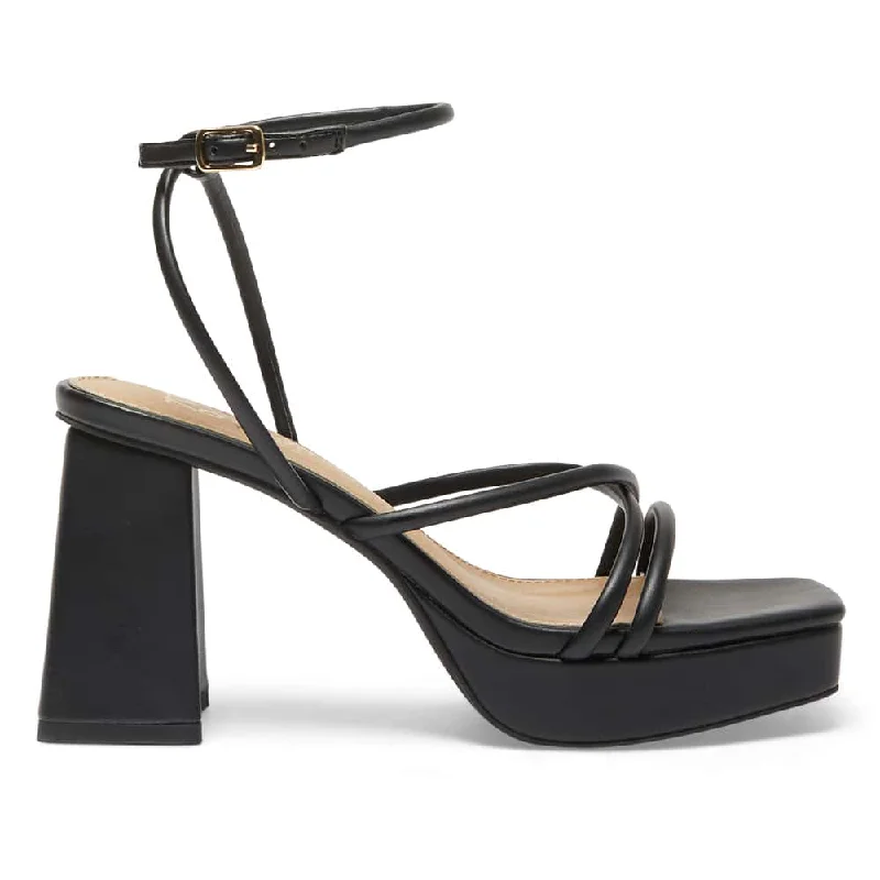 Rebecca Heel in Black Smooth