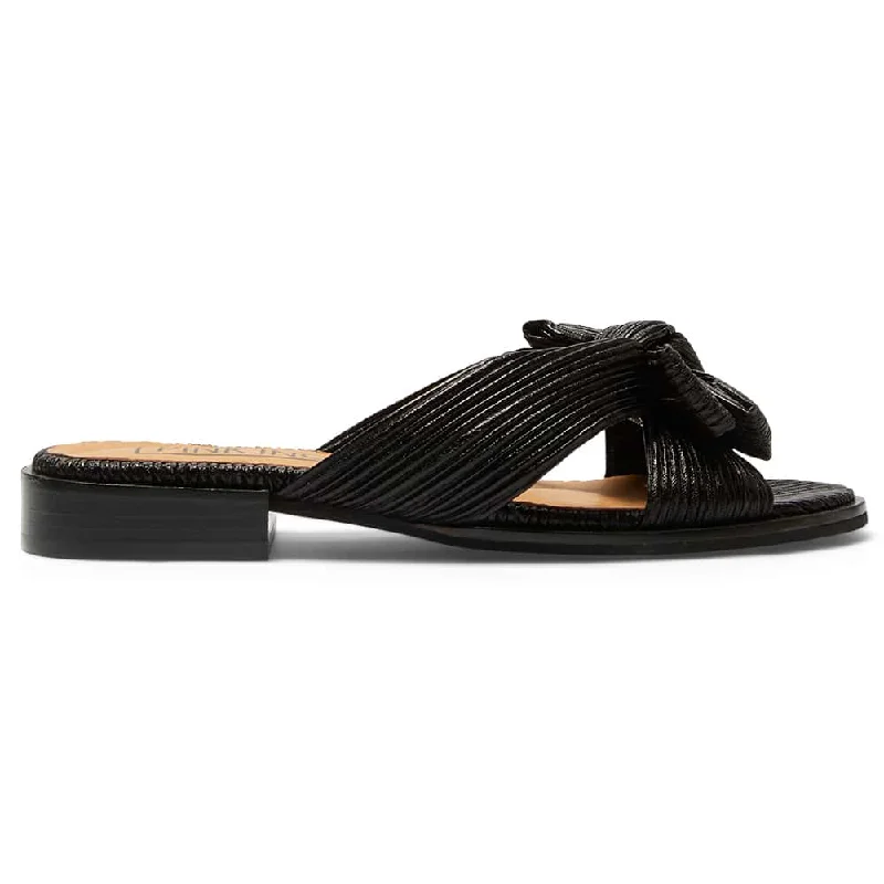 Rhapsody Flat in Black Pleat