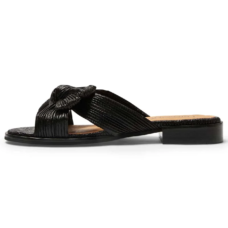 Rhapsody Flat in Black Pleat