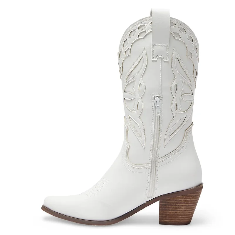 Rodeo Boot in White Smooth