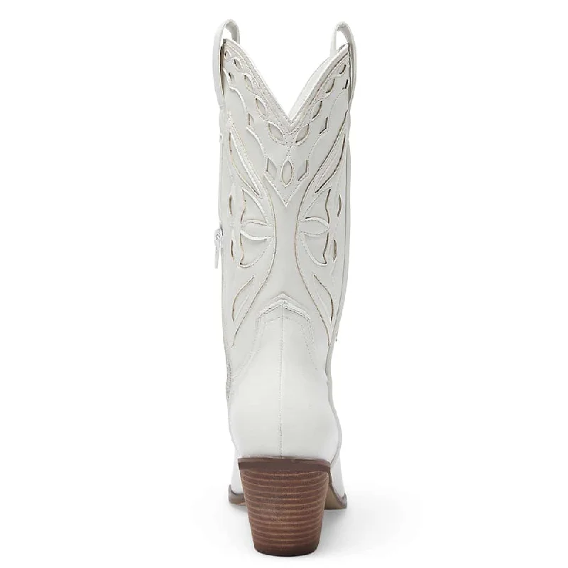 Rodeo Boot in White Smooth