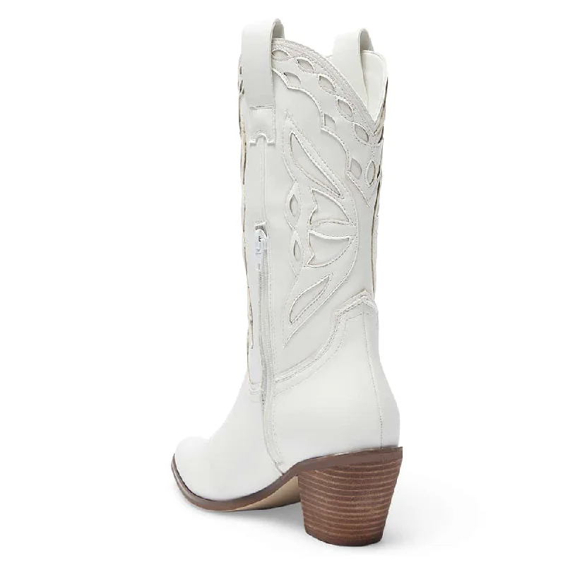 Rodeo Boot in White Smooth