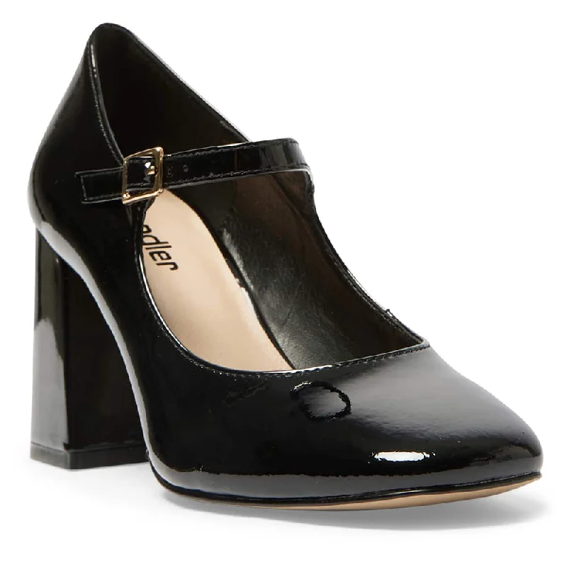 Roma Heel in Black Patent