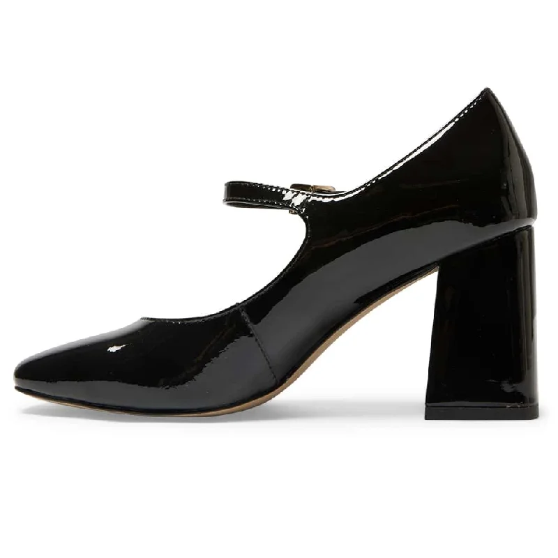 Roma Heel in Black Patent