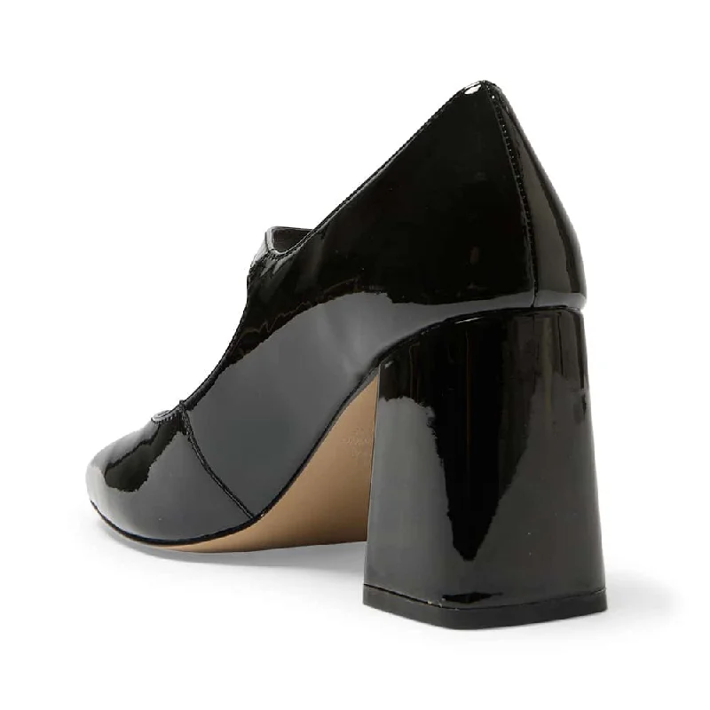 Roma Heel in Black Patent