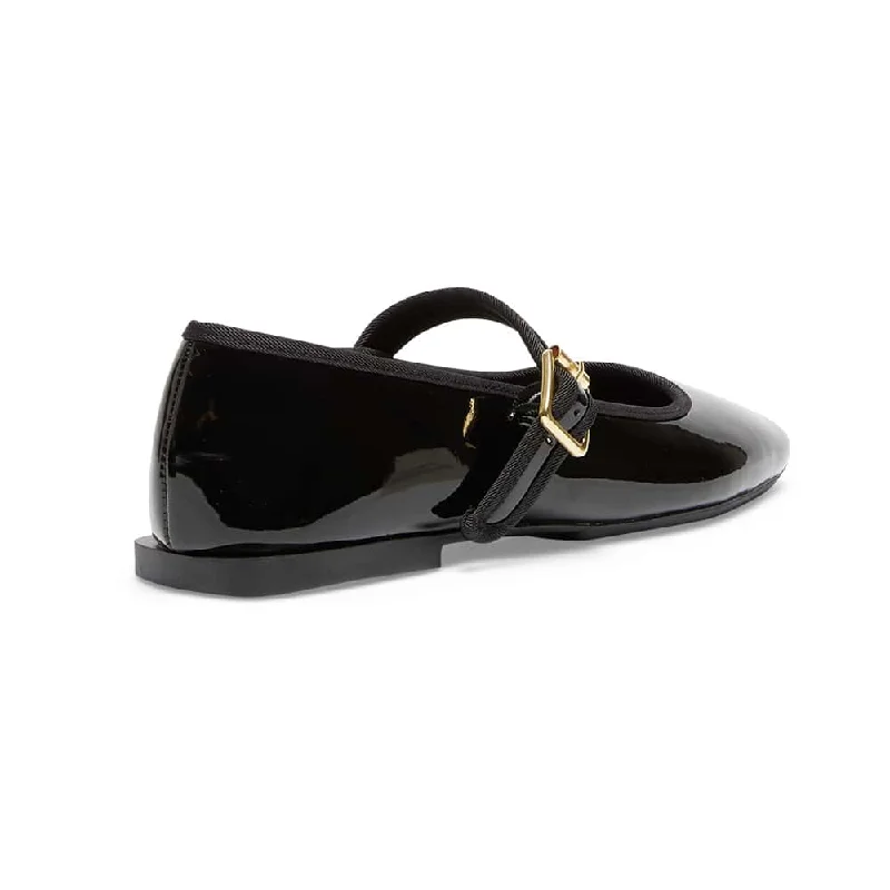 Romy Flat in Black Patent