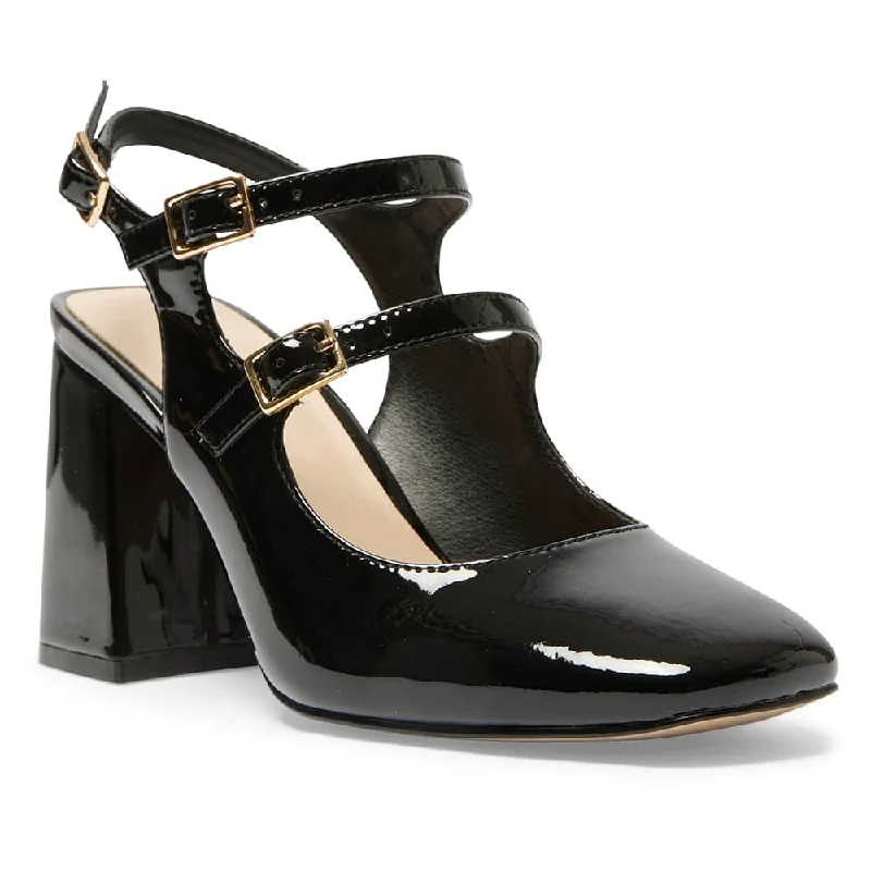 Roslyn Heel in Black Patent