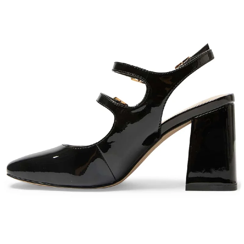 Roslyn Heel in Black Patent