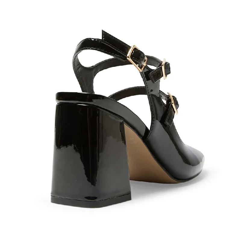 Roslyn Heel in Black Patent