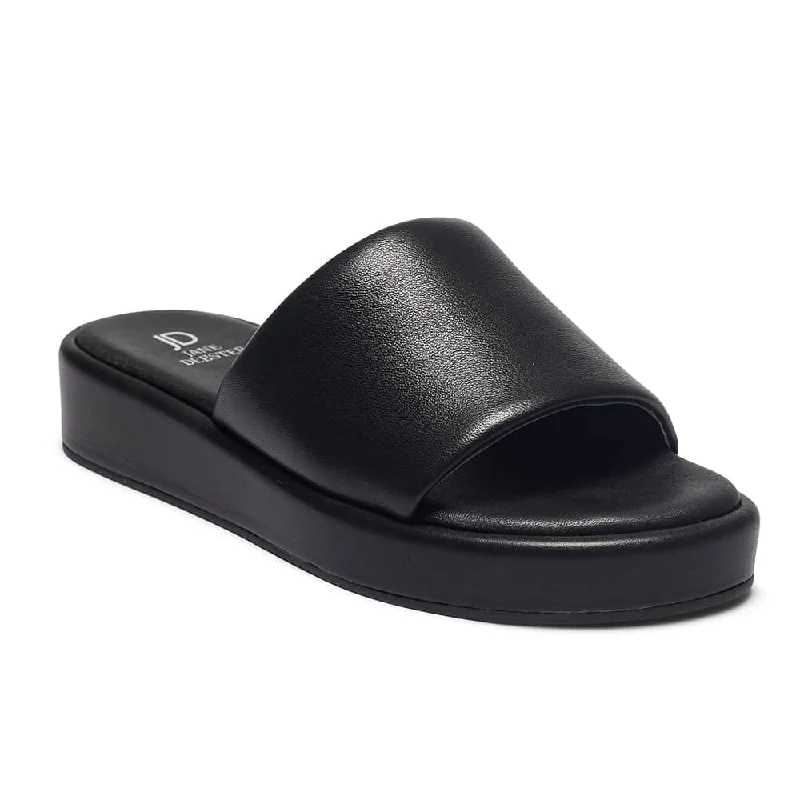 Rupert Slide in Black Leather