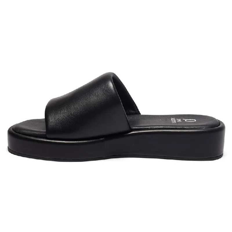 Rupert Slide in Black Leather