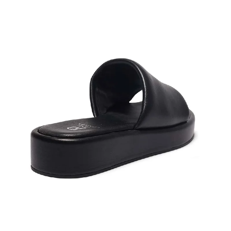 Rupert Slide in Black Leather