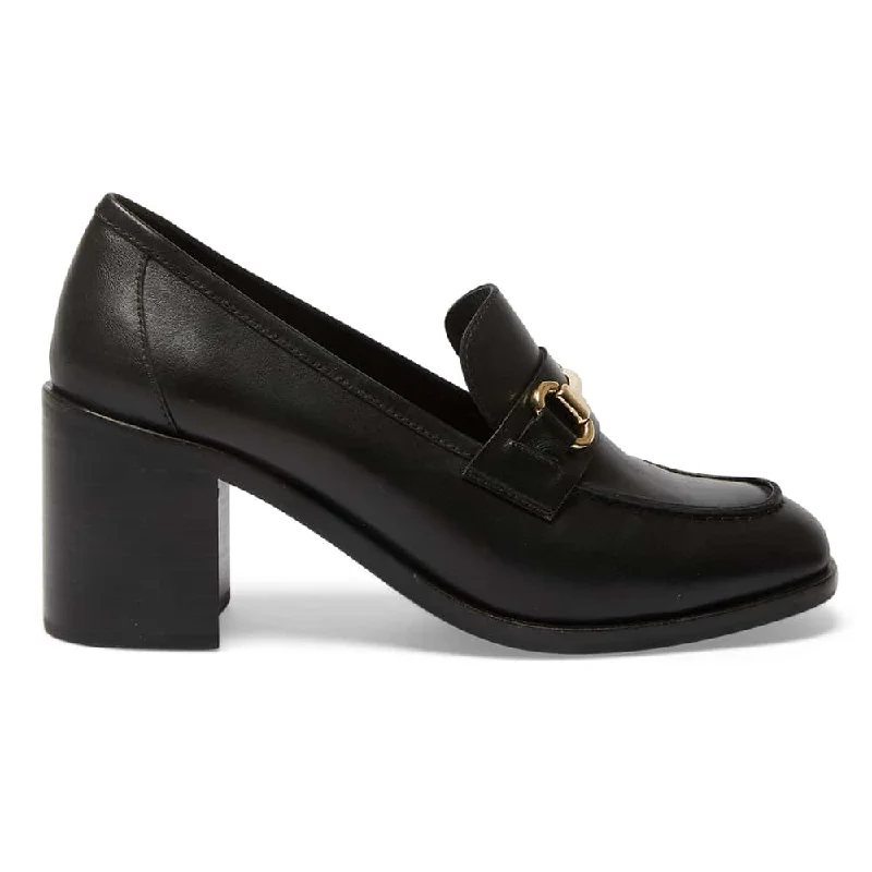 Sabrina Loafer in Black Leather