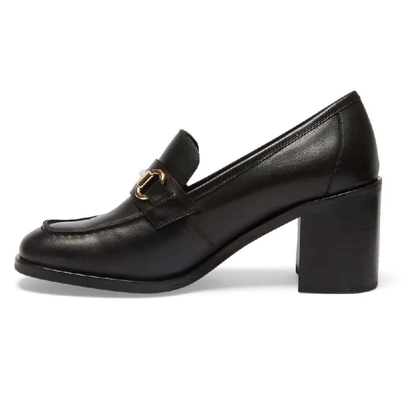 Sabrina Loafer in Black Leather