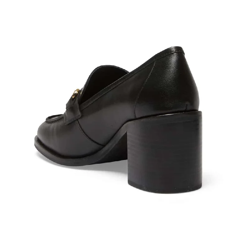 Sabrina Loafer in Black Leather