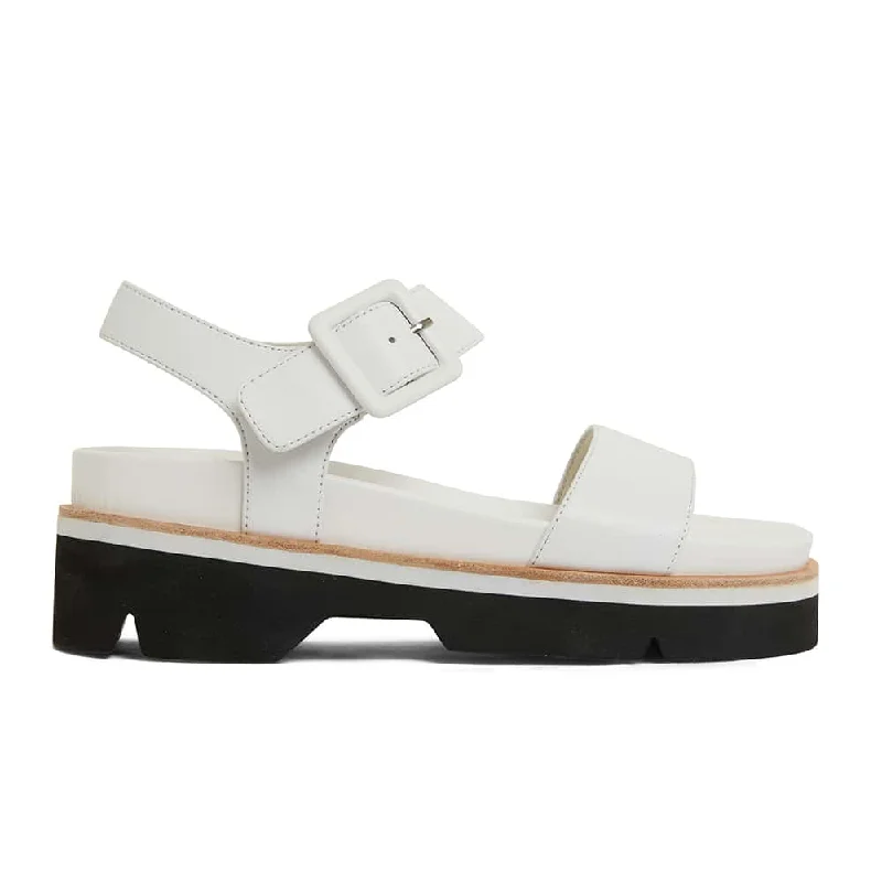 Samara Sandal in White Leather