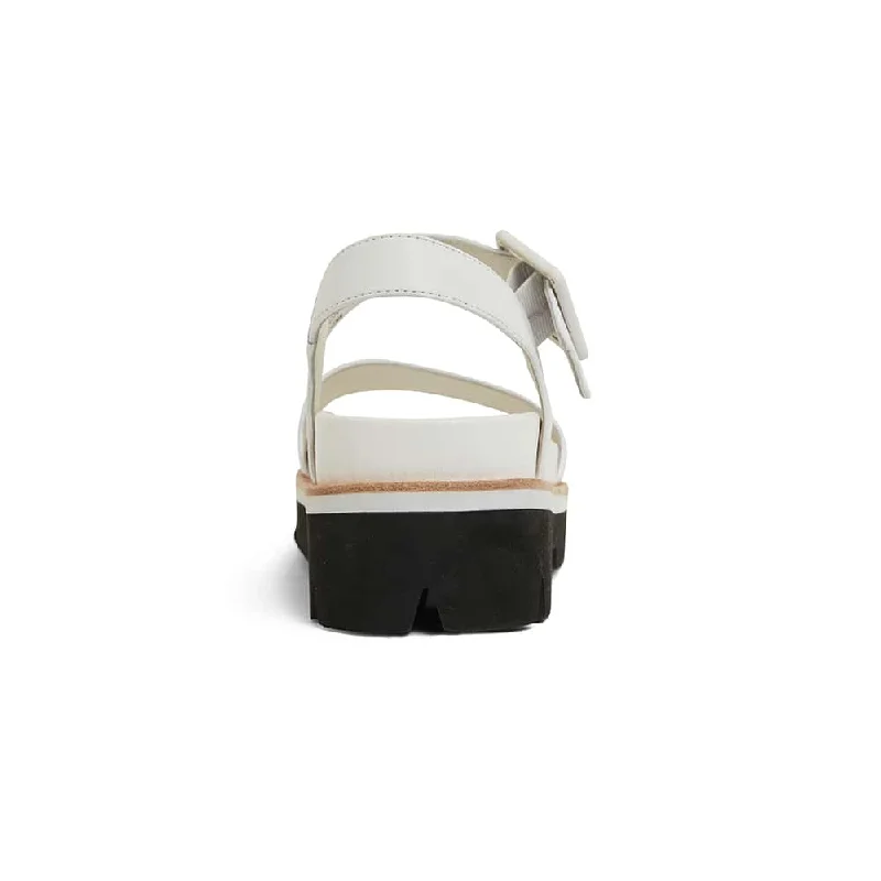 Samara Sandal in White Leather